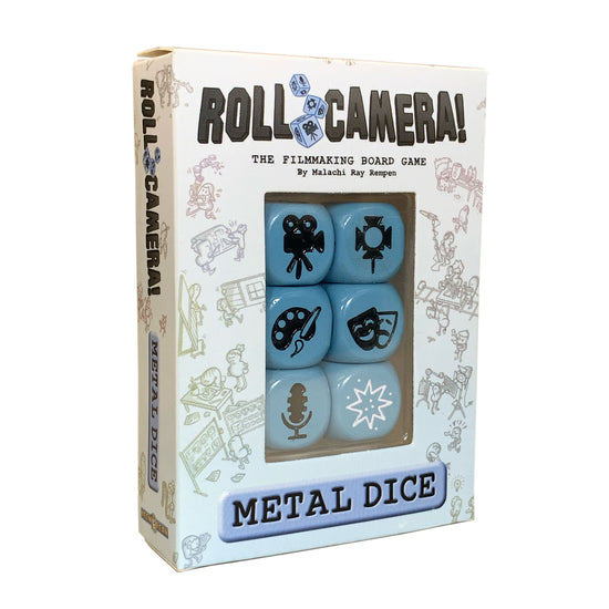 Roll Camera! The Filmmaking Board Game - Metal Dice